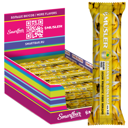 Батончик мюсли MUSLER ORGANIC "Банан", 25 шт. х 35 г